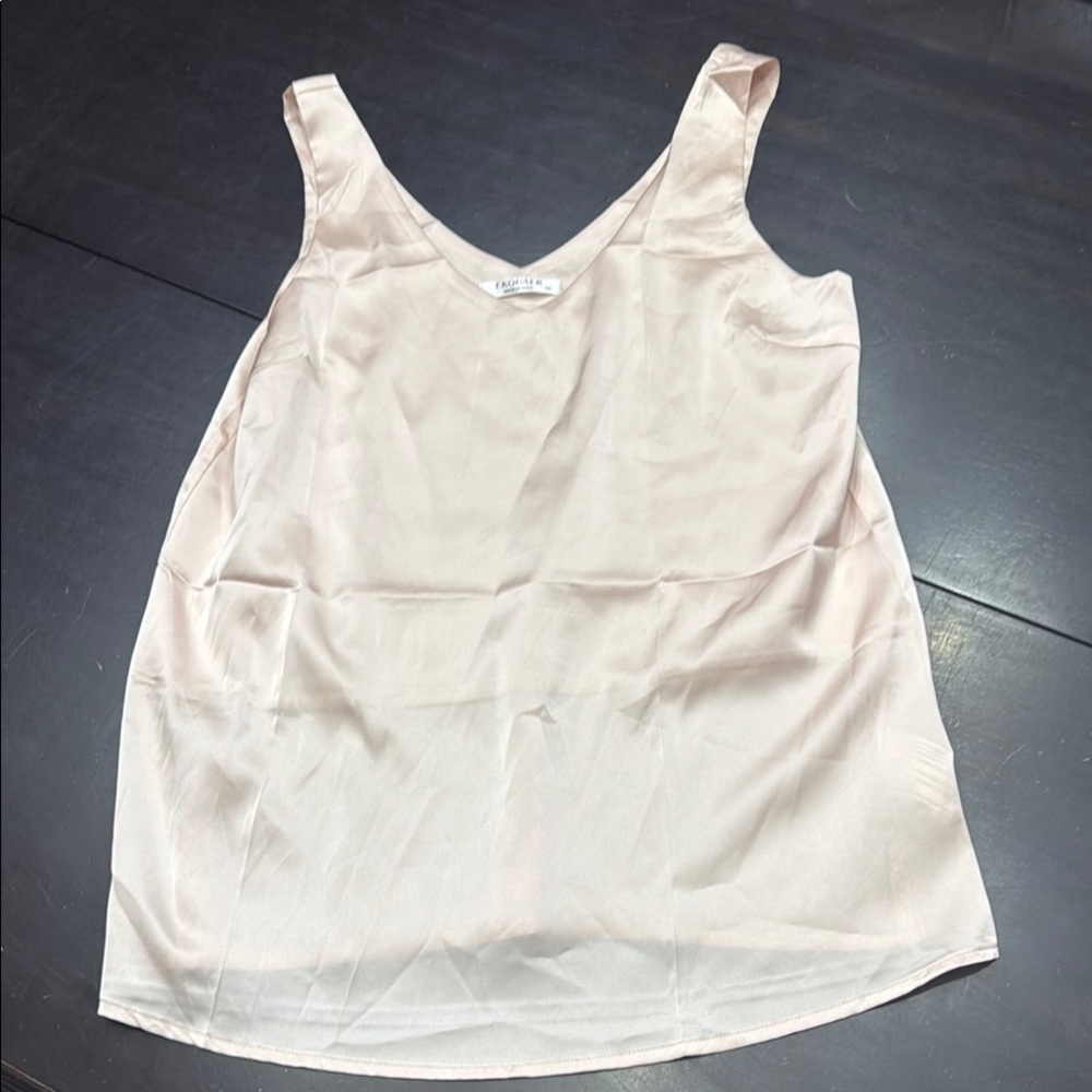 Everlane Cream Silk Tank Top